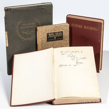 Roosevelt, Theodore (1858-1919) Four Titles Related to the President, Signed by their Authors or Publishers.