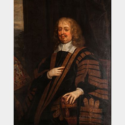 After Sir Peter Lely (Dutch, 1618-1680) Seated Portrait of Edward Hyde, First Earl of Clarendon and Lord High Chancellor