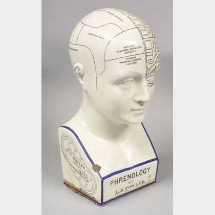 Porcelain Phrenology Head by L.N. Fowler