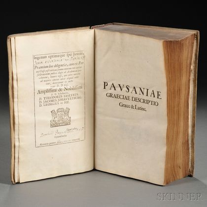Latin Prize Book. Pausanias (c. AD 110-AD 180) Graeciae Descripto Accurata