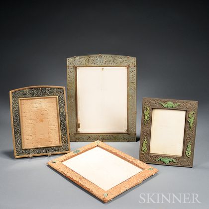 Four Picture Frames with Carved Hardstone Decoration