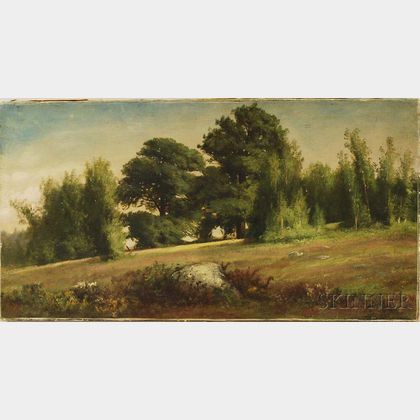 Harrison Bird Brown (American, 1831-1915) Landscape with Meadow.