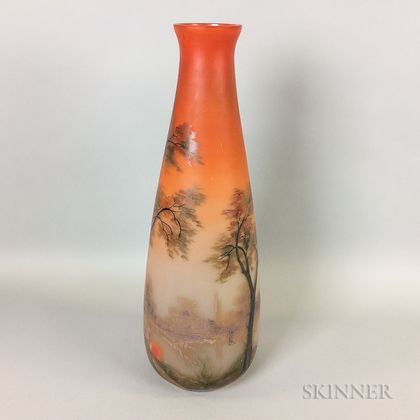 French Leune Art Glass Vase