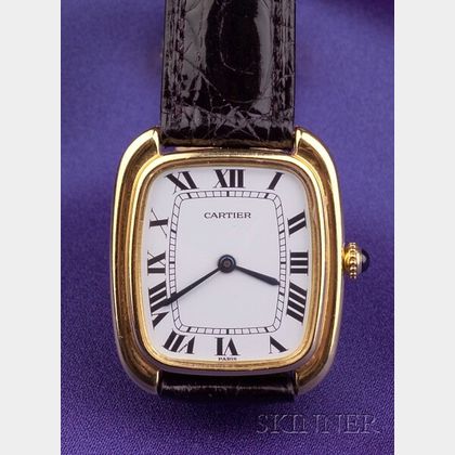 18kt Gold Wristwatch, Cartier Paris
