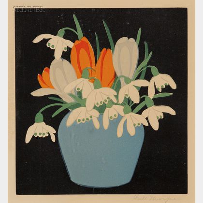John Hall Thorpe (British, 1874-1947) Lot of Two Floral Still Lifes: Primulas