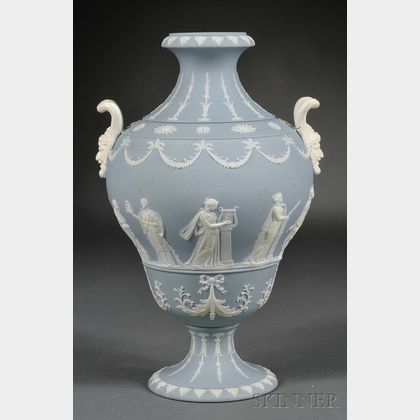 Wedgwood Solid Blue Jasper Vase