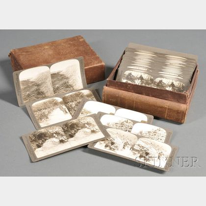 Box of Approximately Forty-six World War I Stereoscopic Cards
