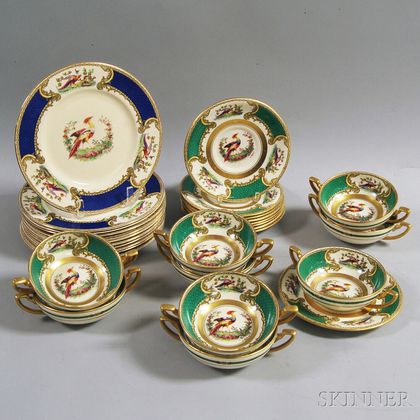 Small Collection of Myott Staffordshire "Chelsea Bird" Porcelain Dinnerware