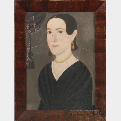 Attributed to Sturtevant Hamblin, 19th Century Portrait of a Lady.