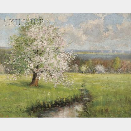 Attributed to Joseph H. Greenwood (American, 1857-1927) Blossoming Trees