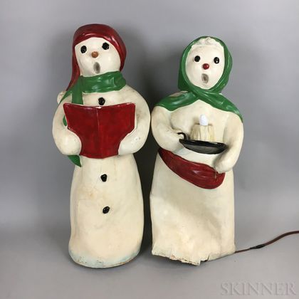 Two Electrified Composite Snowmen