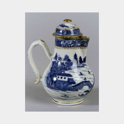 Blue and White Chinese Porcelain Covered Teapot