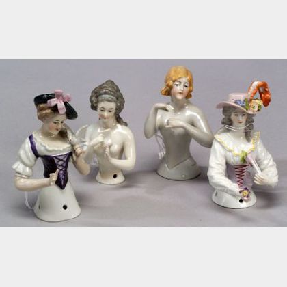 Four China Half Dolls