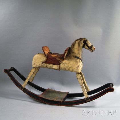 Painted Wooden Rocking Horse