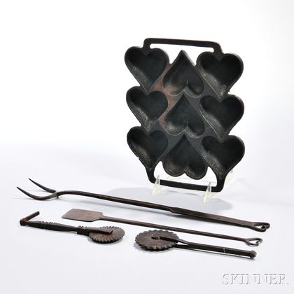 Five Wrought Iron Implements
