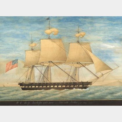 American School, 19th Century Portrait of the USS Independence.