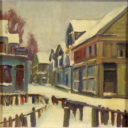Heinrich Pfeiffer (American, 1874-1960) Provincetown in Winter