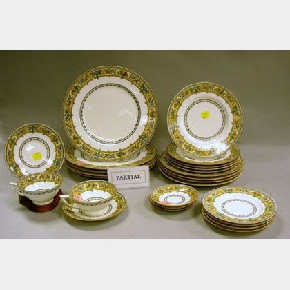 Approximately 105-Piece Minton Plymouth Pattern Porcelain Partial Dinner Service. 