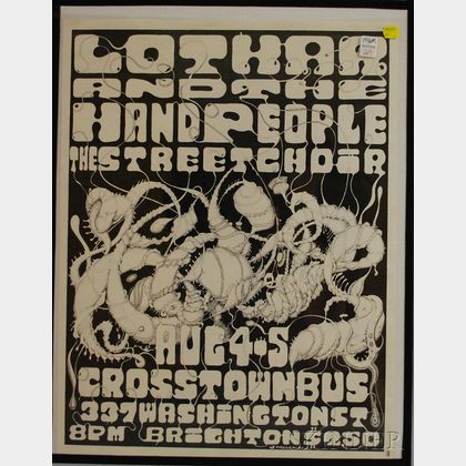 "Lothar and The Hand People with The Street Choir" Rock Concert Poster