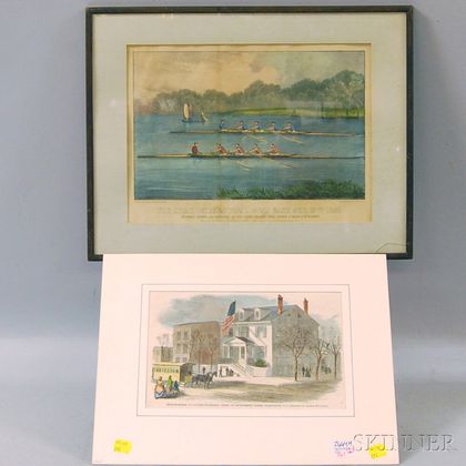 Two Hand-colored Lithographs