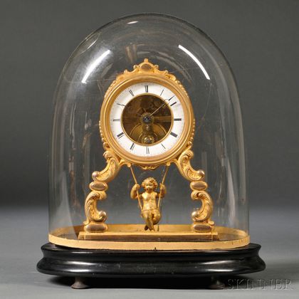 Swinging Cherub Clock by Farcot of Paris