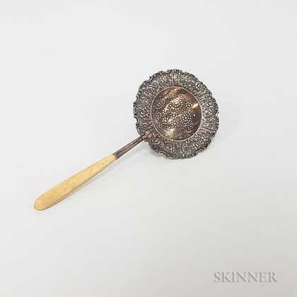 Sterling Silver Repousse Tea Strainer