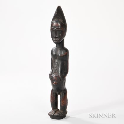 Carved Baule Male Statue