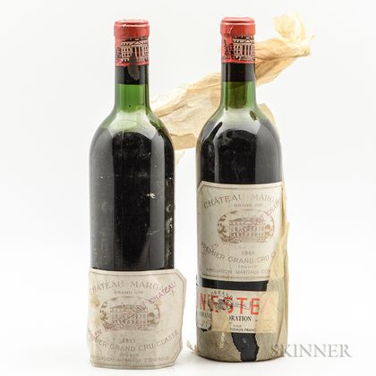 Chateau Margaux 1961, 2 bottles 