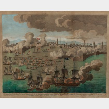 The attack made on Tripoli on the 3d August 1804, by the American Squadron under Commodore Edward Preble
