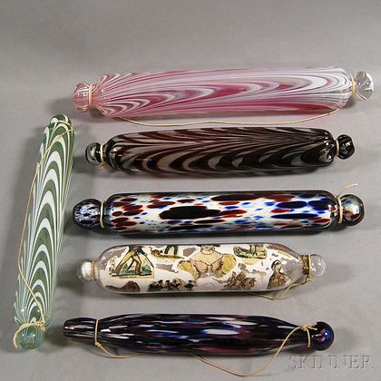 Six Glass Rolling Pins