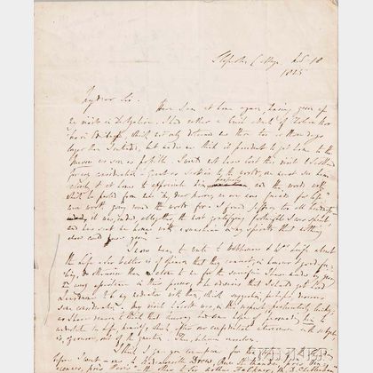 Moore, Thomas (1779-1852) Two Autograph Letters Signed, 1824 and 1825.