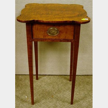 Charles Dewey Federal-style Tiger Maple One-Drawer Stand