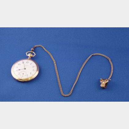 E. Howard Watch Co. 17-Jewel Hunter Cased Open Face Pocket Watch and Chain