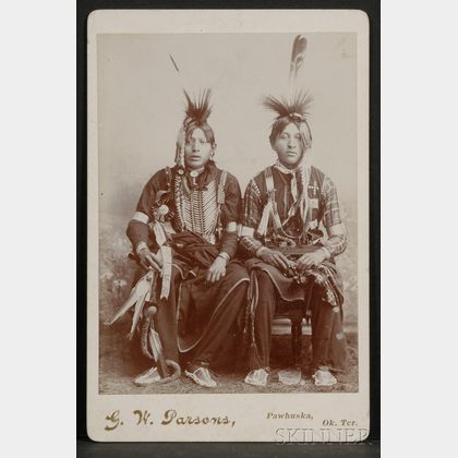 Cabinet Card of Two Grass Dancers