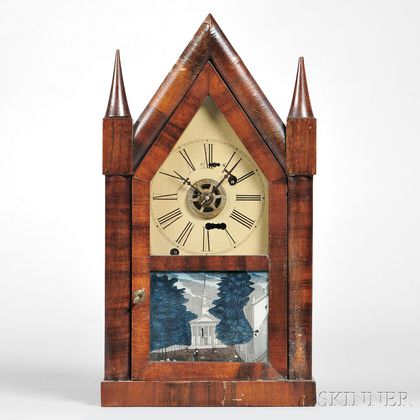 Silas B. Terry Miniature Torsion Steeple Clock