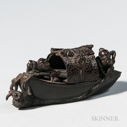 Carved Bamboo Boat