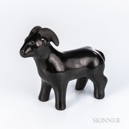 Contemporary Santa Clara Blackware Goat