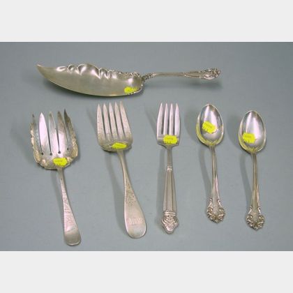 Five Pieces of Assorted Sterling Silver Flatware