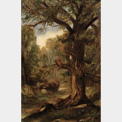 Edward Mitchell Bannister (American, 1828-1901) Forest Interior
