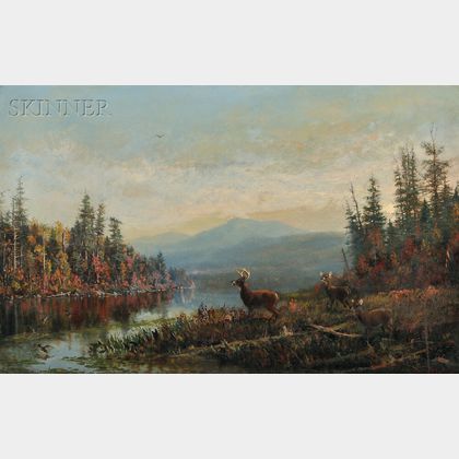 Arthur Fitzwilliam Tait (American, 1819-1905) South Pond n' Long Lake, Hamilton County, New York