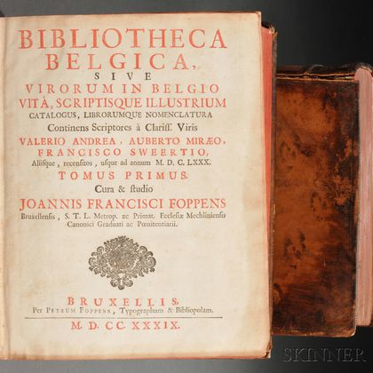 Foppens, Jean-Francois (1689-1761) Bibliotheca Belgica