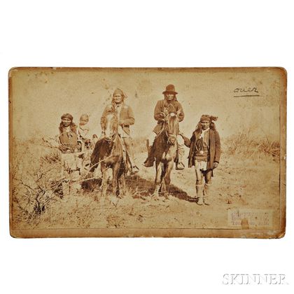 C.S. Fly Cabinet Card of Geronimo and Naiches Mounted, March 27, 1886
