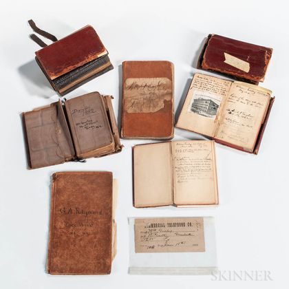 Nine 19th Century William Gurley Day Books or Ledgers