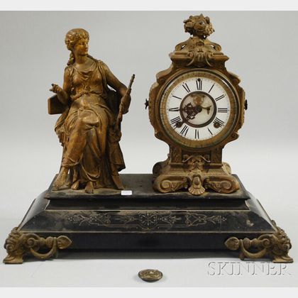 Ansonia Statuary Mantel Clock