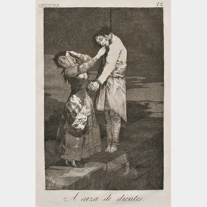 Francisco de Goya (Spanish, 1746-1828) A caza de dientes