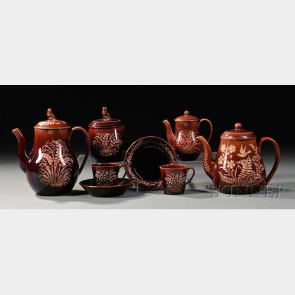 Six Wedgwood Rockingham Glazed Vigornian Tableware Items
