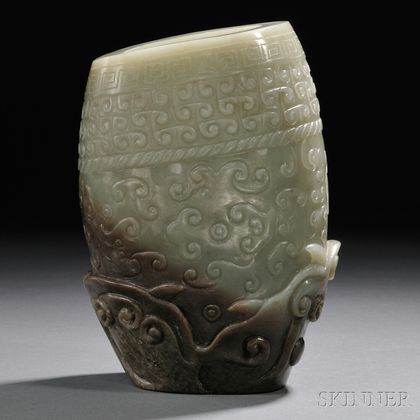 Archaic-style Jade Vase