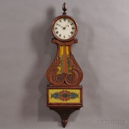 Henry Hinkley Mahogany Lyre Clock