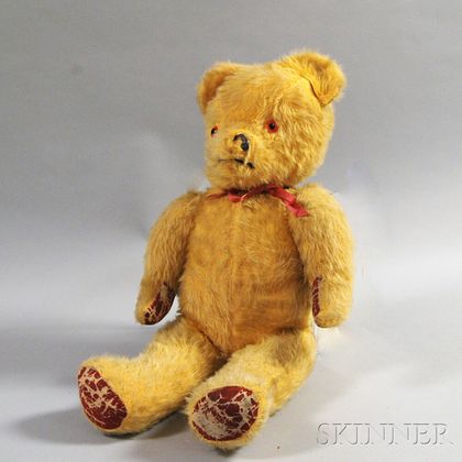 Large Golden Mohair Teddy Bear