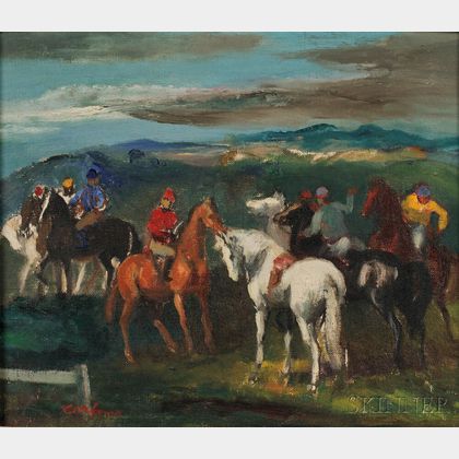 Jon Corbino (American, 1905-1964) Jockeys and Mounts